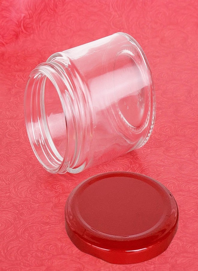 Pure Source India Airtight Glass Storage Jar -190 ml, 4 Piece, Transparent - Image 5